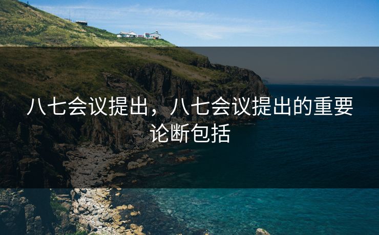 八七会议提出，八七会议提出的重要论断包括